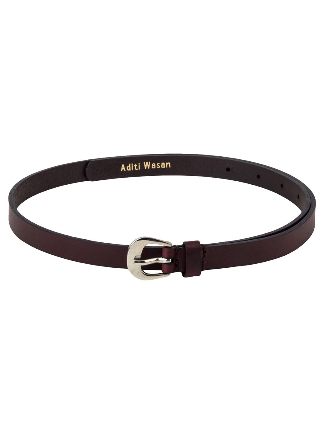 Genuine leather bordo belt Aditi Wasan
