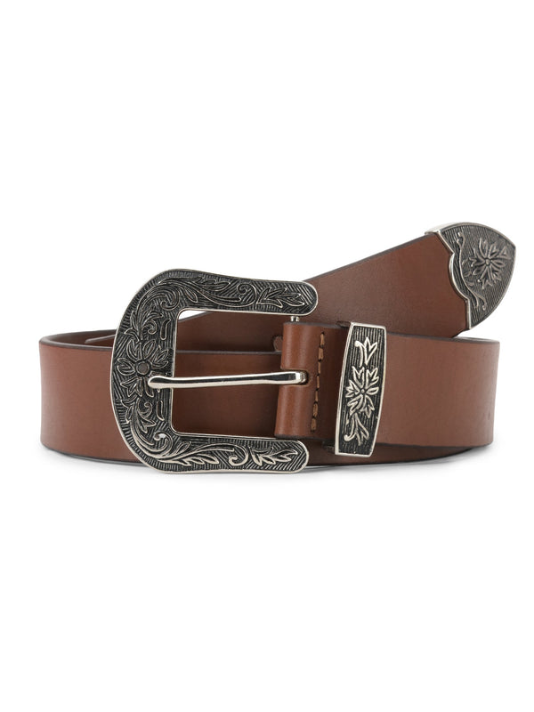 men's brown cowboy belt