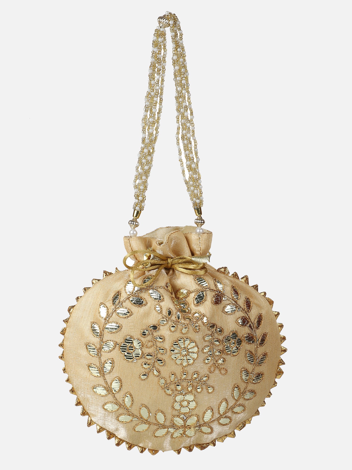 Gold-toned embroidered potli bag Aditi Wasan
