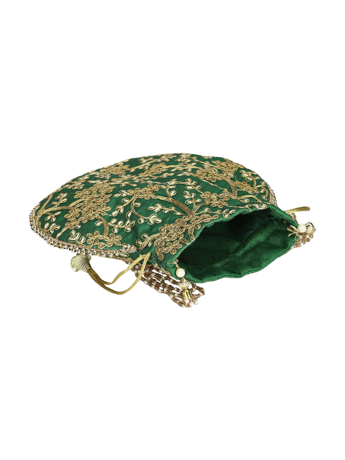 Handcrafted Green Potli Bag Aditi Wasan