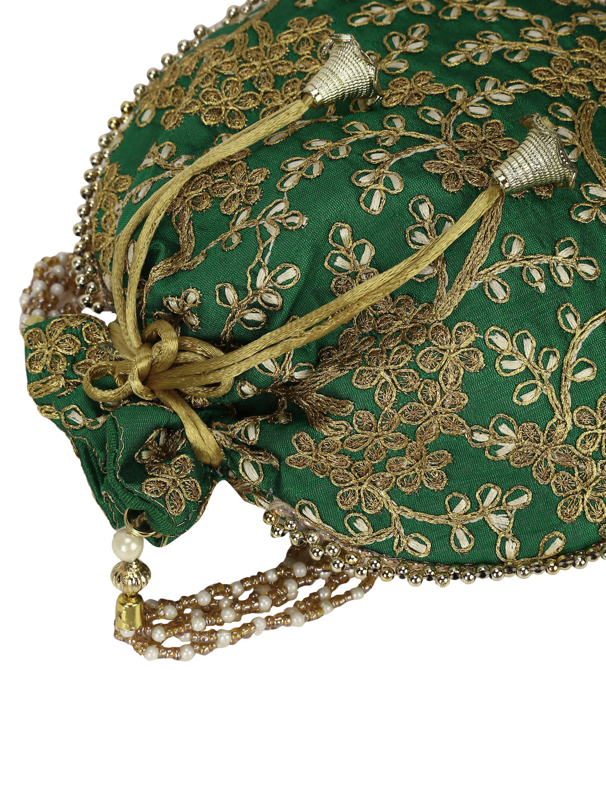 Handcrafted Green Potli Bag Aditi Wasan