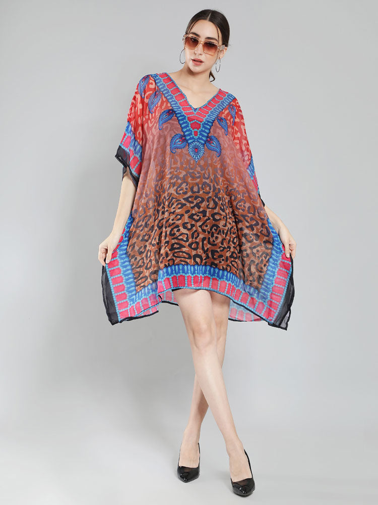Aditi Wasan printed polyester kaftan for women