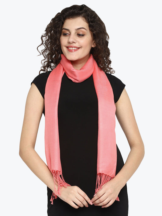 Viscose Twill Baby Pink Women's Stole Aditi Wasan