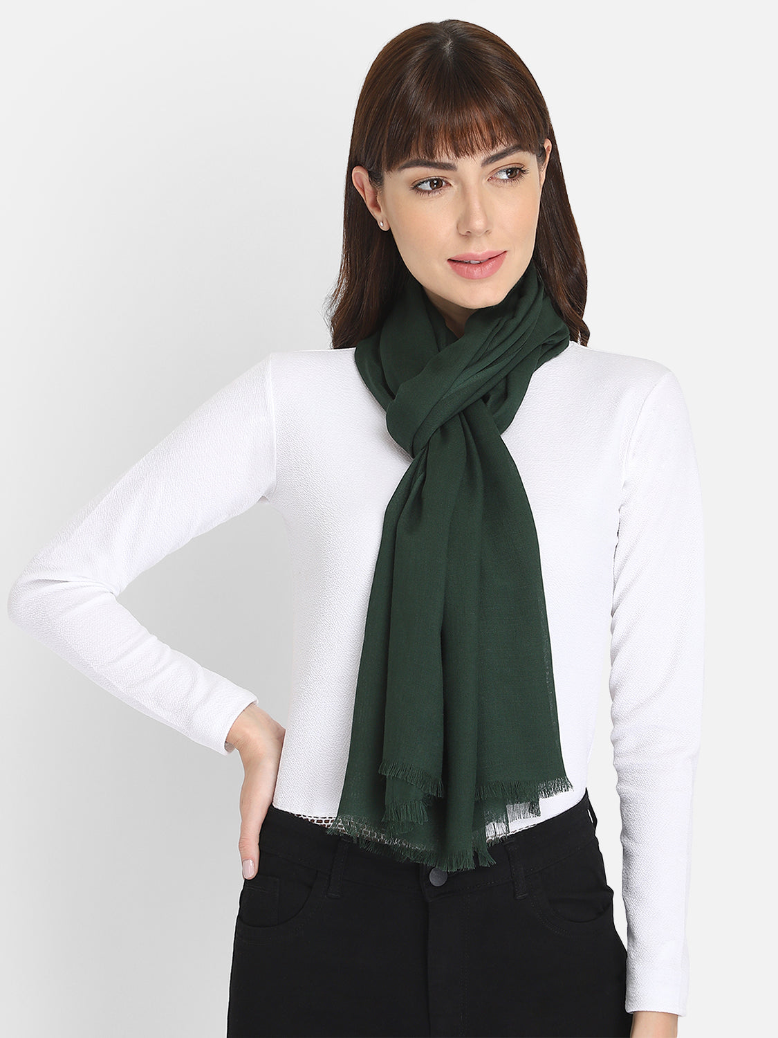 Green Viscose Women's Stole Aditi Wasan