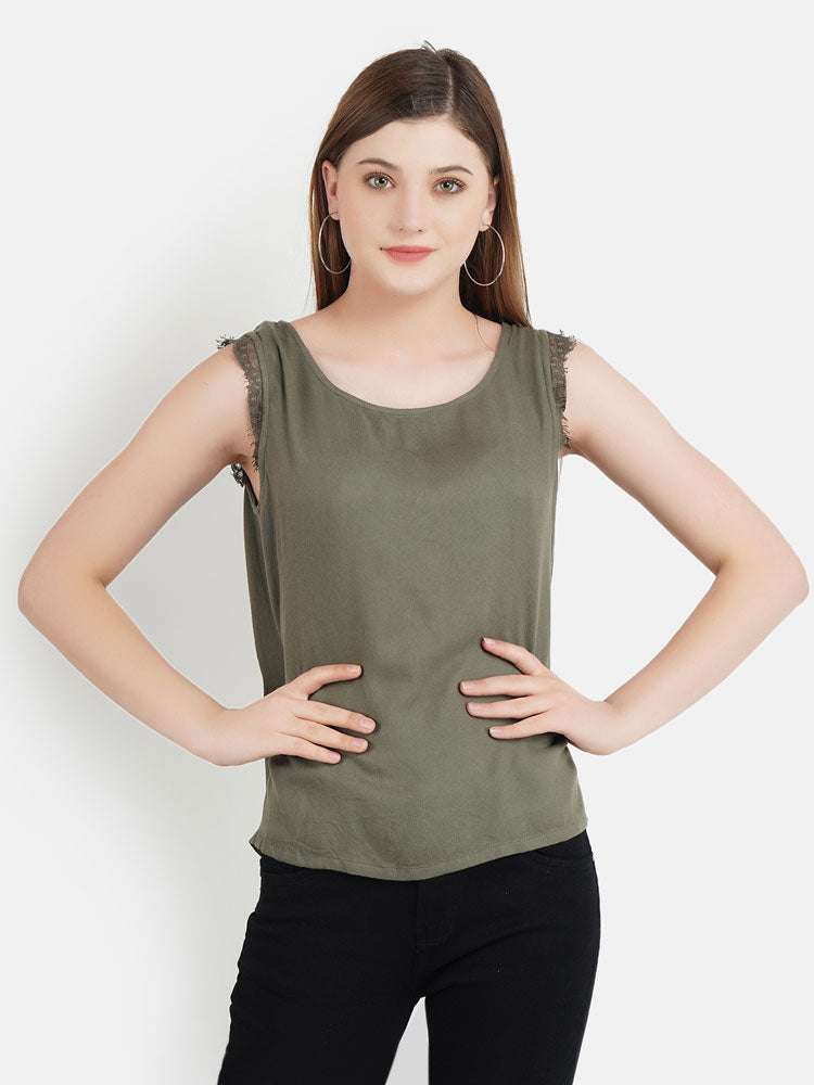green-solid-sleevless-with-lace-inserts-top