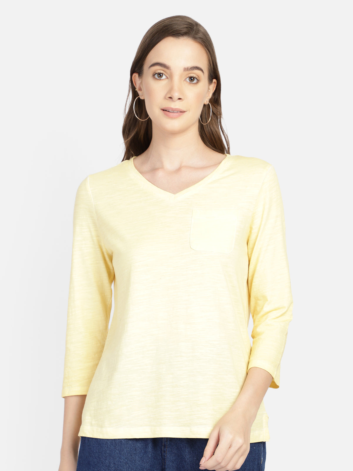 Yellow cotton t-shirt - Aditi Wasan