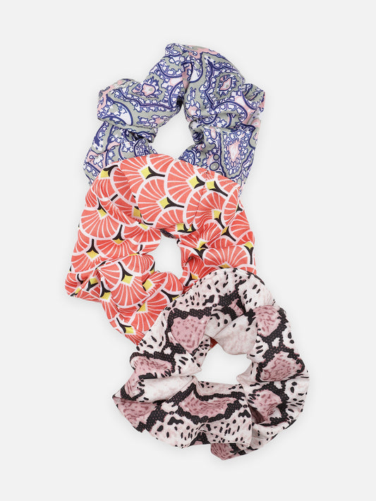 Printed scrunchies - Set of 3 - Aditi Wasan