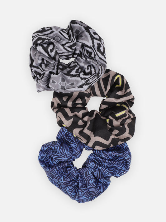 Printed scrunchies - Set of 3 - Aditi Wasan