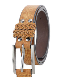 Tan Genuine Leather Women's Belt