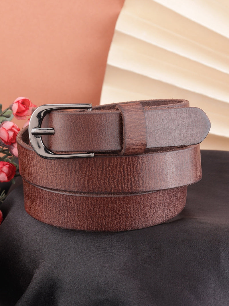 Brown Genuine Leather Women's Belt
