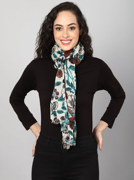 Woolen printed stole - Aditi Wasan