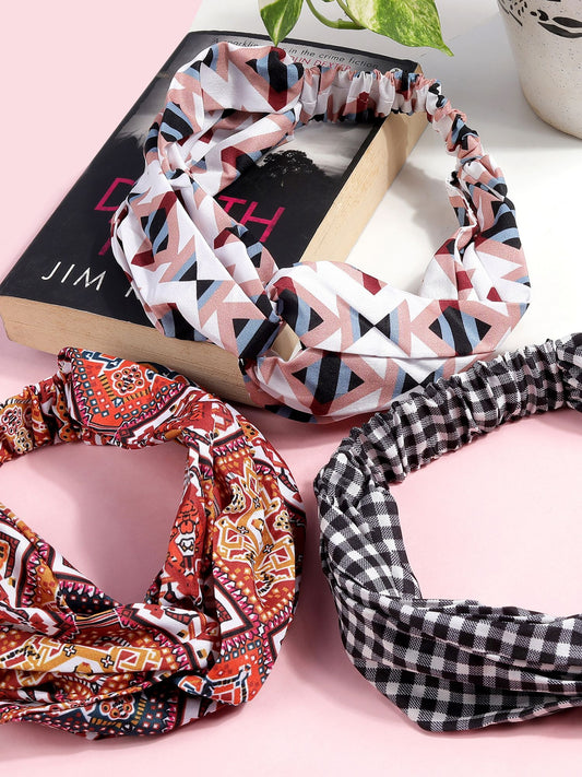Girls Printed 3-Pack Hairbands
